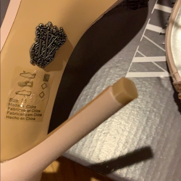 Vera Wang Blush Rhinestone Heels - Picture 5 of 8